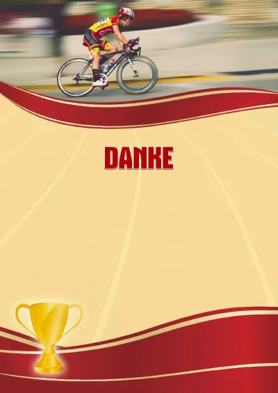 Sport-Dankschreiben-Vorlage «Radsport»