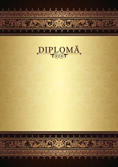 Șablon de diplomă solemnă 'Modele regale'