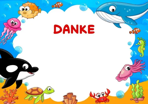 Kindervorlage für ein Dankschreiben «Unterwasserfreunde»
