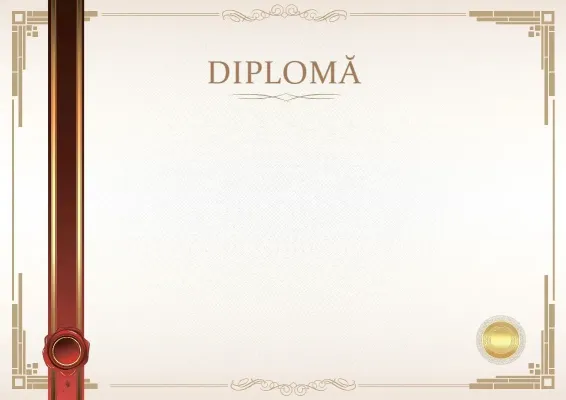 Șablon de diplomă oficială „Moment solemn”