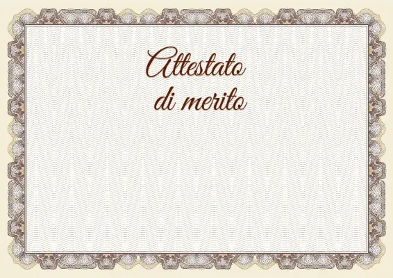Modello di attestato celebrativo «Platino Nobile»