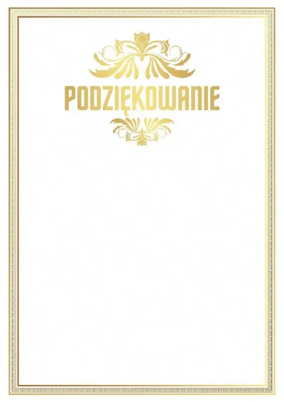 Szablon podziękowania „Złoty standard”