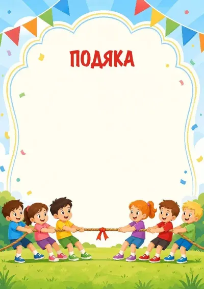 Шаблон подяки «Веселі старти»